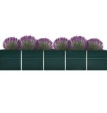 VidaXL Plantenbak verhoogd 400x80x77 cm gegalvaniseerd staal groen