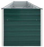 VidaXL Plantenbak verhoogd 400x80x77 cm gegalvaniseerd staal groen