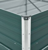 VidaXL Plantenbak verhoogd 400x80x77 cm gegalvaniseerd staal groen
