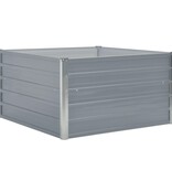 VidaXL Plantenbak verhoogd 100x100x45 cm gegalvaniseerd staal grijs