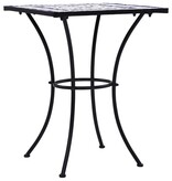 VidaXL Bistrotafel mozaïek 60 cm keramiek blauw en wit