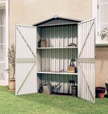 VidaXL Tuinschuur 116x45x175 cm gegalvaniseerd staal grijs