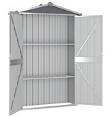 VidaXL Tuinschuur 116x45x175 cm gegalvaniseerd staal grijs