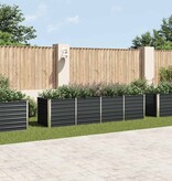VidaXL Plantenbak verhoogd 320x80x77 cm gegalvaniseerd staal antraciet
