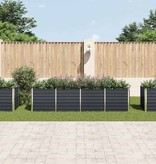 VidaXL Plantenbak verhoogd 320x80x77 cm gegalvaniseerd staal antraciet