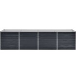 VidaXL Plantenbak verhoogd 320x80x77 cm gegalvaniseerd staal antraciet