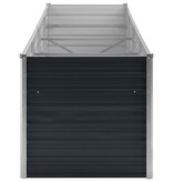 VidaXL Plantenbak verhoogd 320x80x77 cm gegalvaniseerd staal antraciet