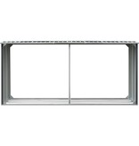 VidaXL Haardhoutschuur 330x92x153 cm gegalvaniseerd staal grijs