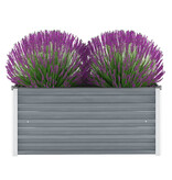 VidaXL Plantenbak verhoogd 100x40x45 cm gegalvaniseerd staal grijs