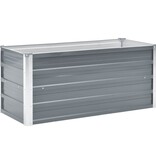 VidaXL Plantenbak verhoogd 100x40x45 cm gegalvaniseerd staal grijs