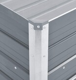 VidaXL Plantenbak verhoogd 100x40x45 cm gegalvaniseerd staal grijs