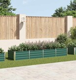 VidaXL Plantenbak verhoogd 320x80x45 cm gegalvaniseerd staal groen