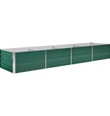 VidaXL Plantenbak verhoogd 320x80x45 cm gegalvaniseerd staal groen
