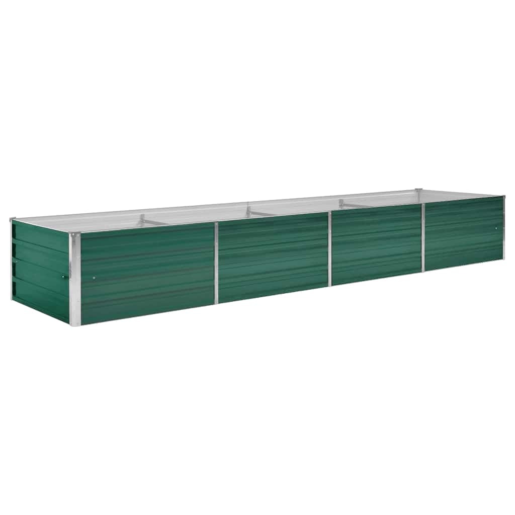 VidaXL Plantenbak verhoogd 320x80x45 cm gegalvaniseerd staal groen