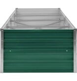 VidaXL Plantenbak verhoogd 320x80x45 cm gegalvaniseerd staal groen