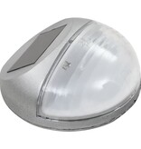 VidaXL LED-wandlampen solar rond zilver 12 st