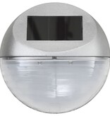 VidaXL LED-wandlampen solar rond zilver 12 st