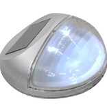 VidaXL LED-wandlampen solar rond zilver 12 st