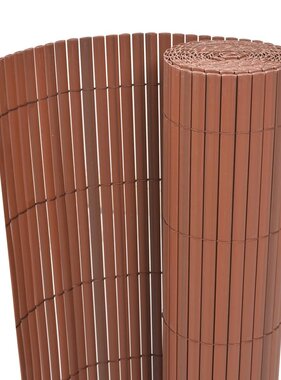 VidaXL Tuinafscheiding dubbelzijdig 90x300 cm PVC bruin