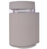 VidaXL Wandlamp voor buiten halfrond grijs aluminium