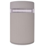 VidaXL Wandlamp voor buiten halfrond grijs aluminium