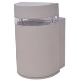 VidaXL Wandlamp voor buiten halfrond grijs aluminium