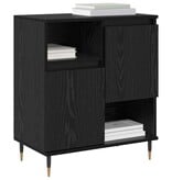 VidaXL Dressoir Zwart eiken 60 x 35 x 70 cm Bewerkt hout