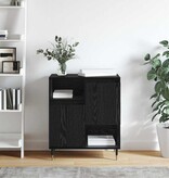 VidaXL Dressoir Zwart eiken 60 x 35 x 70 cm Bewerkt hout