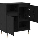 VidaXL Dressoir Zwart eiken 60 x 35 x 70 cm Bewerkt hout