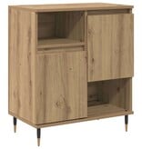 VidaXL Dressoir artisanaal eikenkleurig 60 x 35 x 70 cm Bewerkt hout