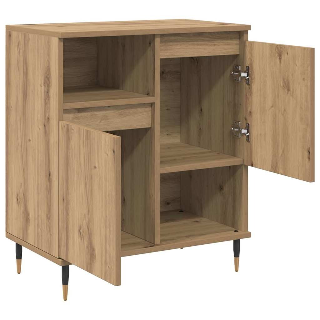 VidaXL Dressoir artisanaal eikenkleurig 60 x 35 x 70 cm Bewerkt hout