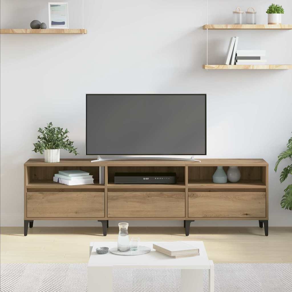VidaXL TV-kast artisanaal eikenkleurig 150 x 30 x 44.5 cm Bewerkt hout
