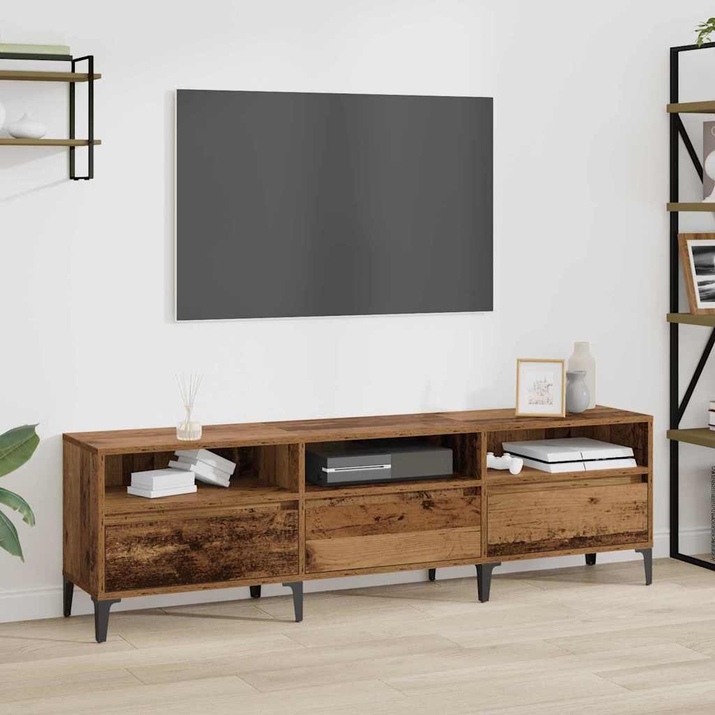 VidaXL TV-kast Oud hout 150 x 30 x 44.5 cm Bewerkt hout