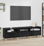 VidaXL TV-kast met lade Zwart eiken 150 x 30 x 45 cm Bewerkt hout