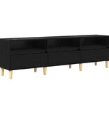 VidaXL TV-kast met lade Zwart eiken 150 x 30 x 45 cm Bewerkt hout