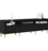 VidaXL TV-kast met lade Zwart eiken 150 x 30 x 45 cm Bewerkt hout