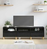 VidaXL TV-kast met lade Zwart eiken 150 x 30 x 45 cm Bewerkt hout