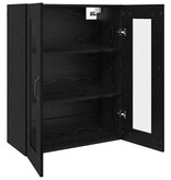 VidaXL Hangende Wandkast Zwart 69.5 x 34 x 90 cm Bewerkt hout