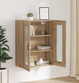 VidaXL Hangende Wandkast Bruin 69.5 x 34 x 90 cm Bewerkt hout