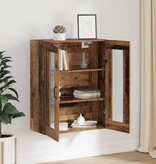 VidaXL Hangende Wandkast Bruin 69.5 x 34 x 90 cm Bewerkt hout