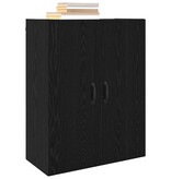 VidaXL Hangkast Zwart eiken 69.5 x 34 x 90 cm Bewerkt hout