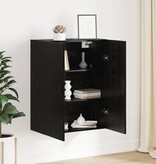 VidaXL Hangkast Zwart eiken 69.5 x 34 x 90 cm Bewerkt hout