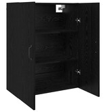 VidaXL Hangkast Zwart eiken 69.5 x 34 x 90 cm Bewerkt hout