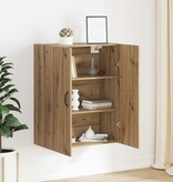 VidaXL Hangkast artisanaal eikenkleurig 69.5 x 34 x 90 cm Bewerkt hout