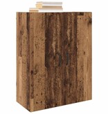 VidaXL Hangkast Wandgemonteerd Oud hout 69.5 x 34 x 90 cm Bewerkt hout