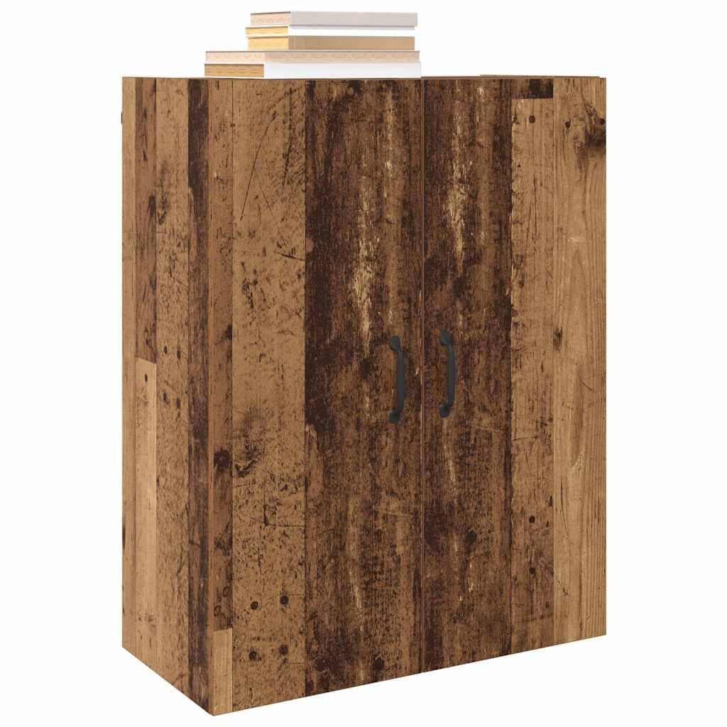 VidaXL Hangkast Wandgemonteerd Oud hout 69.5 x 34 x 90 cm Bewerkt hout