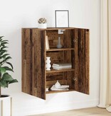 VidaXL Hangkast Wandgemonteerd Oud hout 69.5 x 34 x 90 cm Bewerkt hout