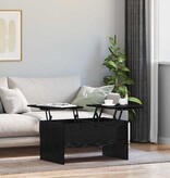 VidaXL Salontafel Zwart eiken 80 x 50,5 x 42,5 cm Bewerkt hout