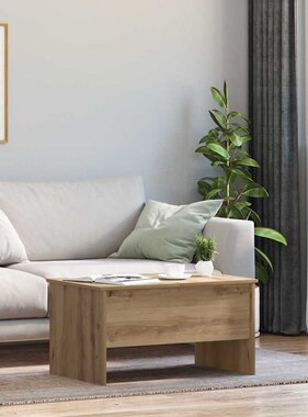 VidaXL Salontafel artisanaal eikenkleurig 80 x 50,5 x 42,5 cm
