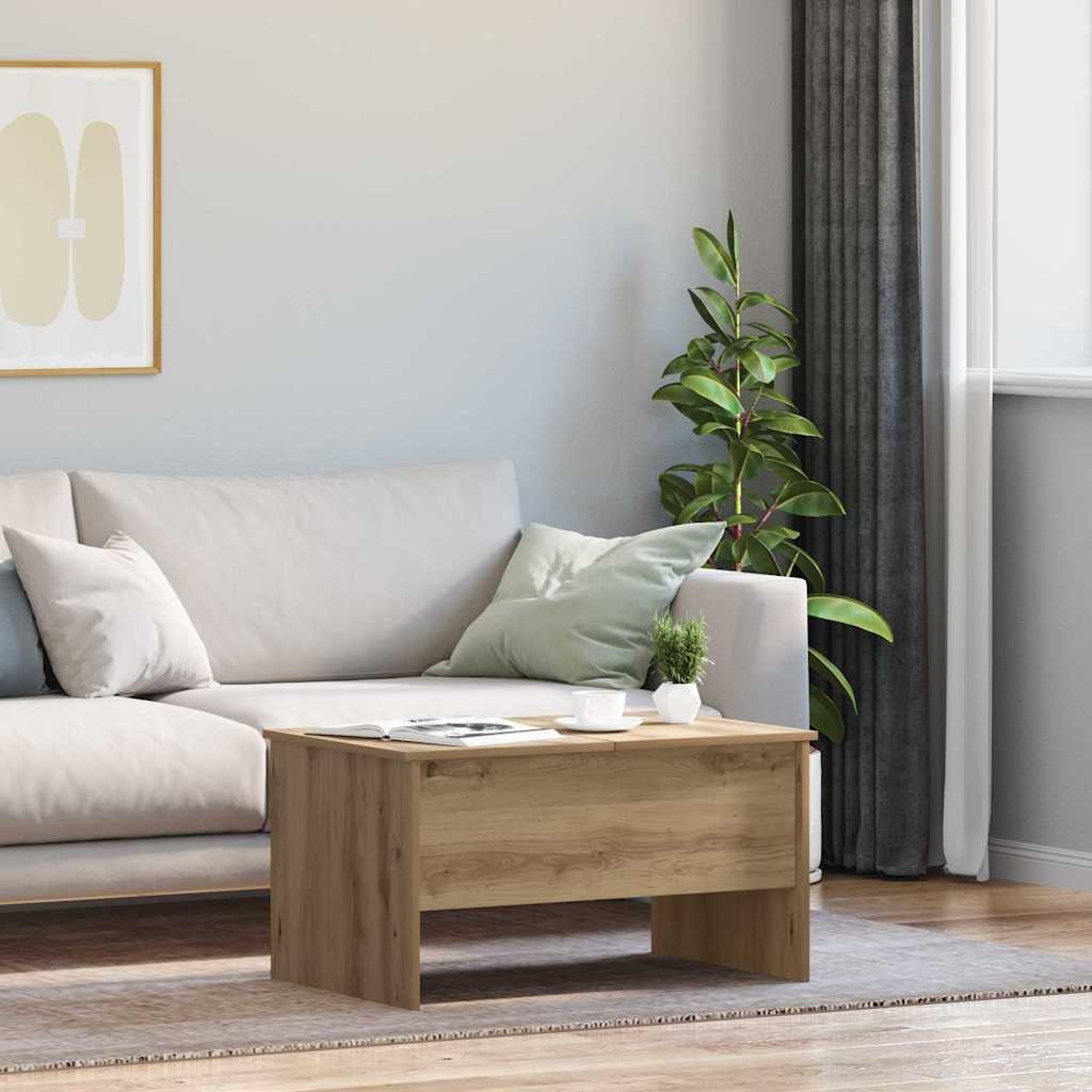 VidaXL Salontafel artisanaal eikenkleurig 80 x 50,5 x 42,5 cm